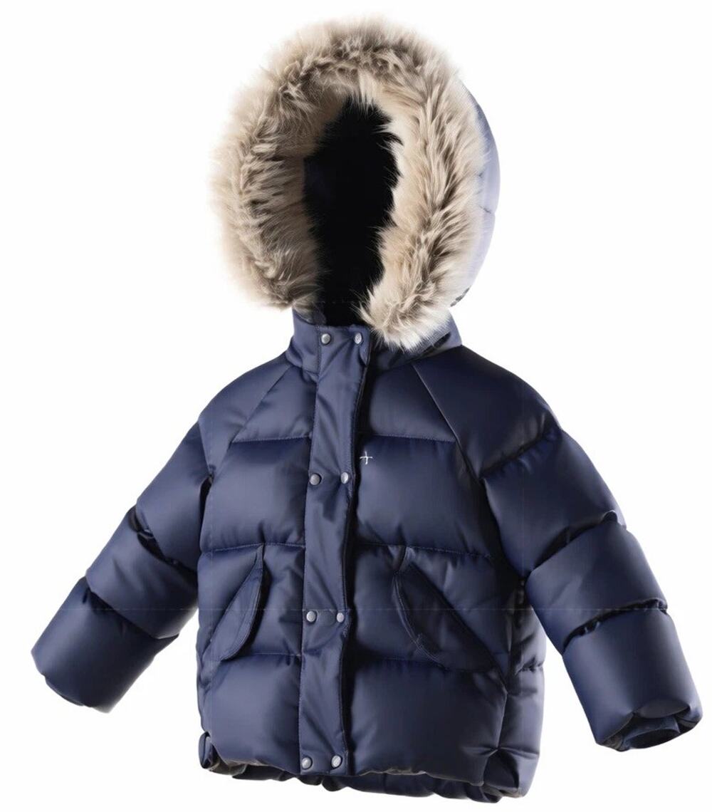 Zara Baby Down Puffer Jacket 12-18M Faux Fur Hood Coat